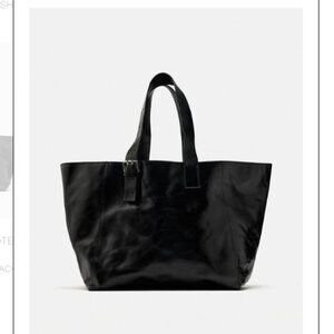 NWT Zara XXL Leather Tote Bag